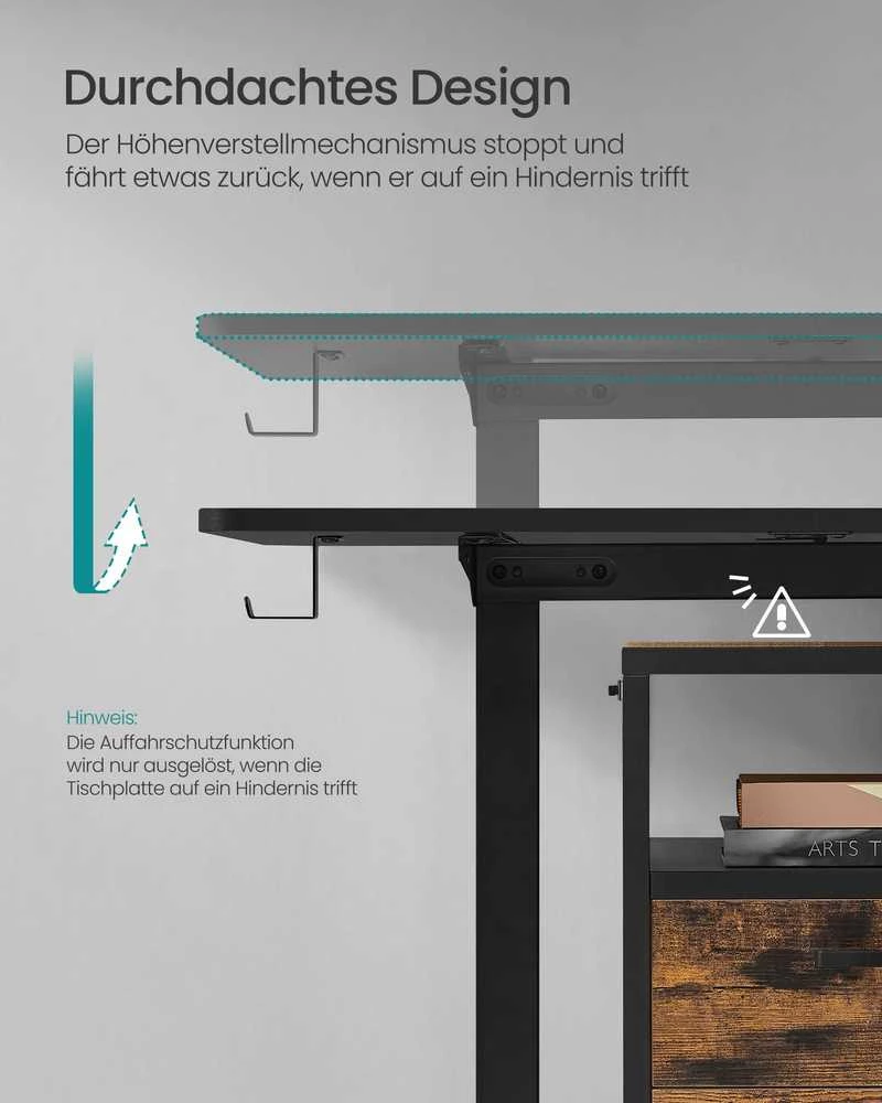 Songmics Reguliuojamo aukščio elektrinis stalas 60 x 160 x (72-120) cm