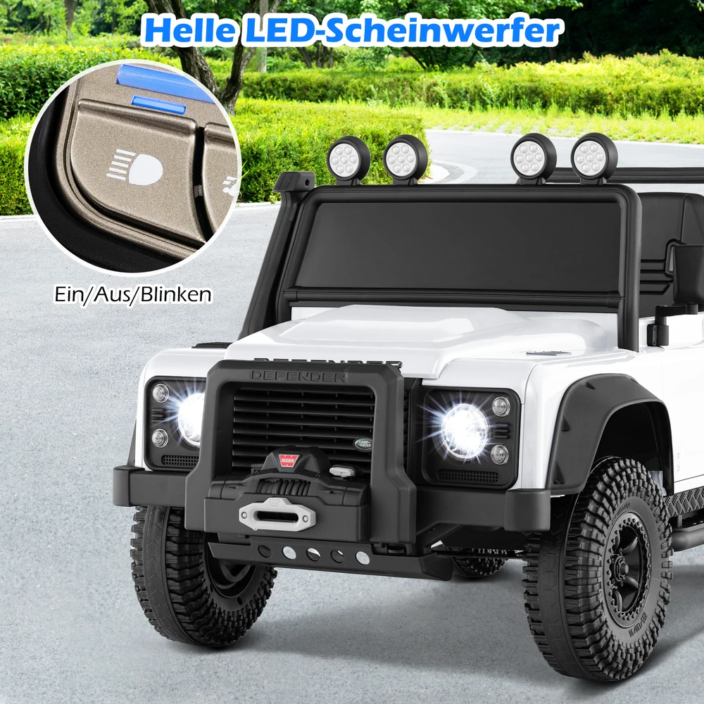 Elektrinis vaikiškas automobilis baltas