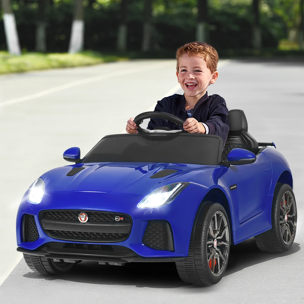 Elektrinis vaikiškas automobilis tamsiai mėlynas