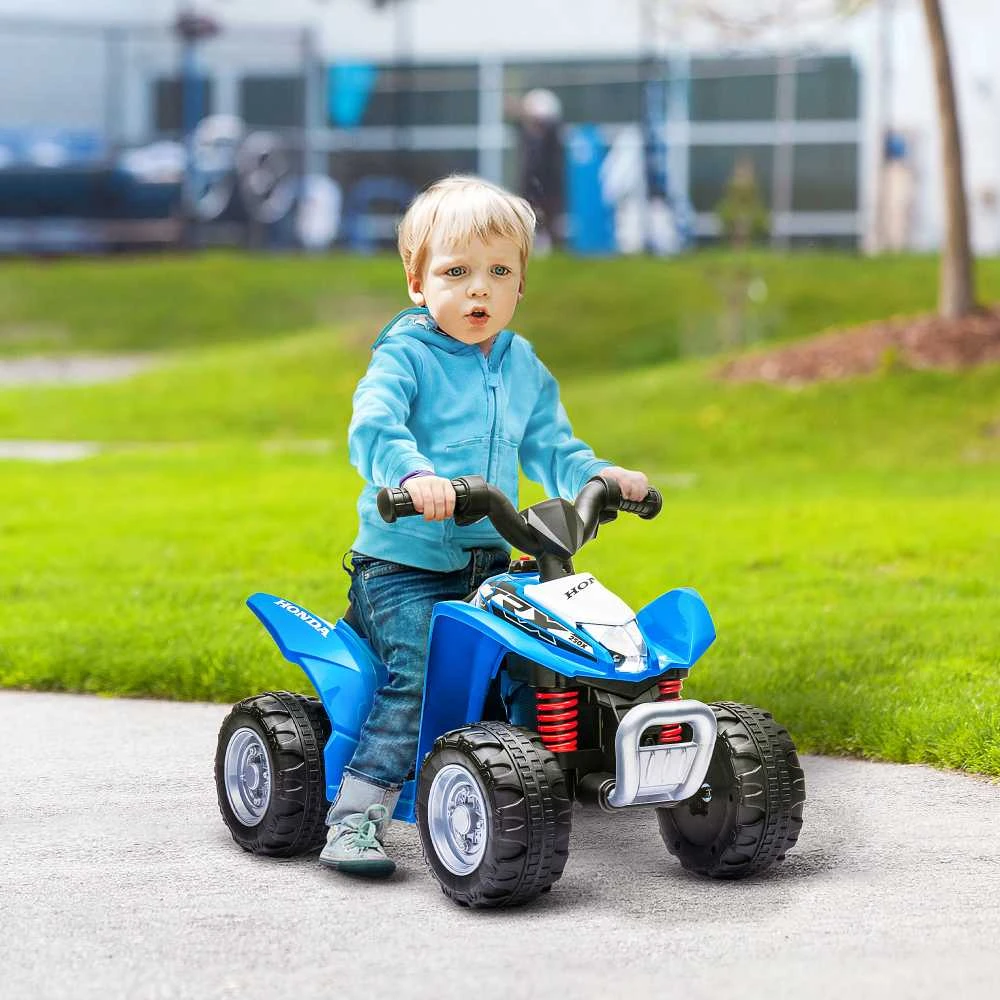 AIYAPLAY elektrinis keturratis, mini keturratis, elektrinis ATV vaikams, vaikiškas keturratis su LED šviesomis ir garsiniu signalu, vaikiškas motociklas, transporto priemonė vaikams, elektrinis automobilis vaikams nuo 18 mėnesių, metalinis, mėlynas, 65,5 x 38,5 x 43,5 cm