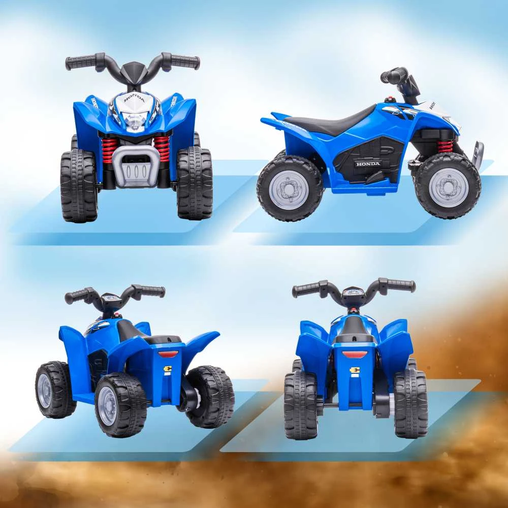AIYAPLAY elektrinis keturratis, mini keturratis, elektrinis ATV vaikams, vaikiškas keturratis su LED šviesomis ir garsiniu signalu, vaikiškas motociklas, transporto priemonė vaikams, elektrinis automobilis vaikams nuo 18 mėnesių, metalinis, mėlynas, 65,5 x 38,5 x 43,5 cm