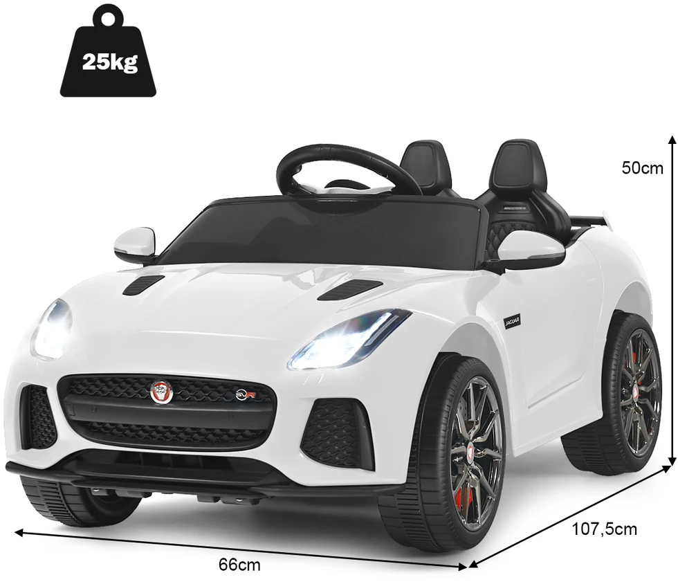 Elektrinis vaikų automobilis baltas