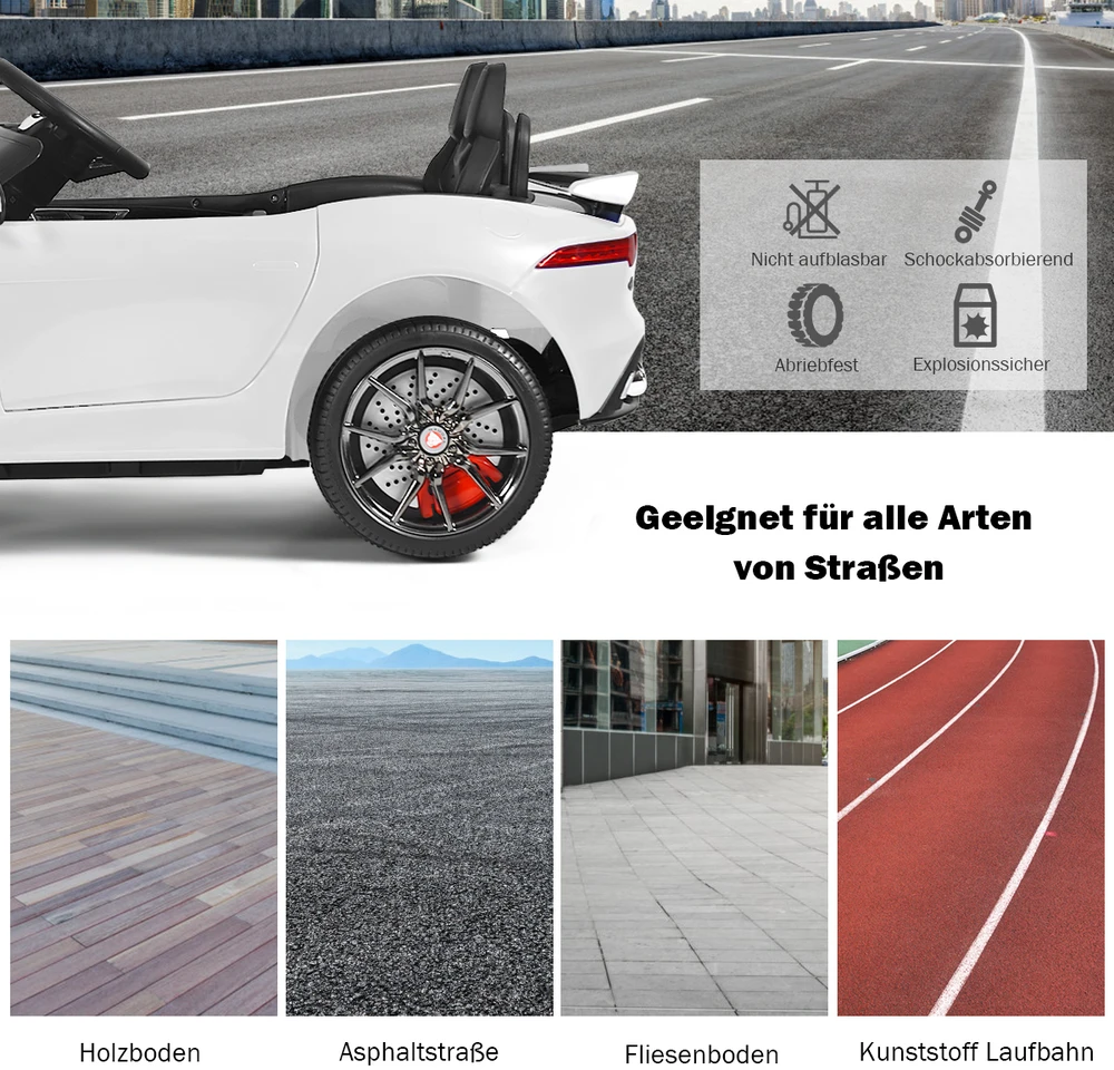 Elektrinis vaikų automobilis baltas