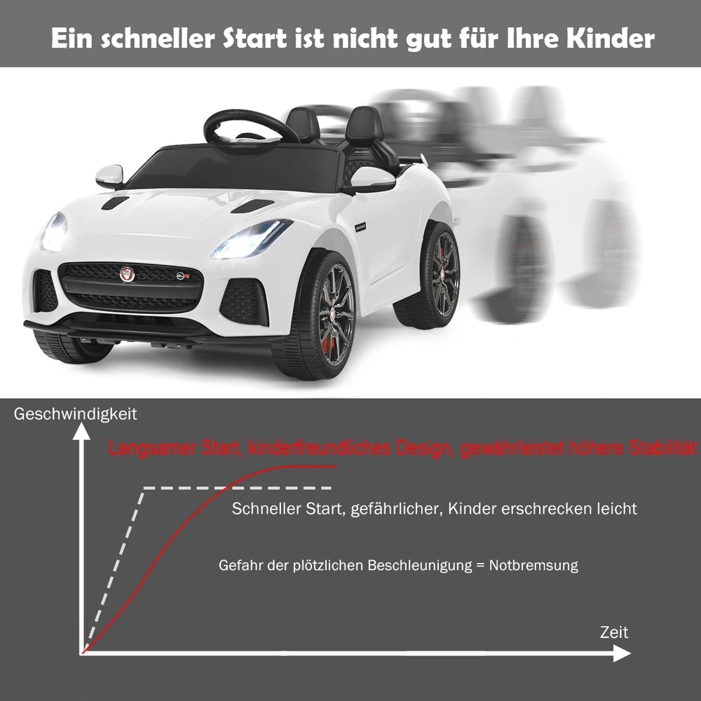Elektrinis vaikų automobilis baltas