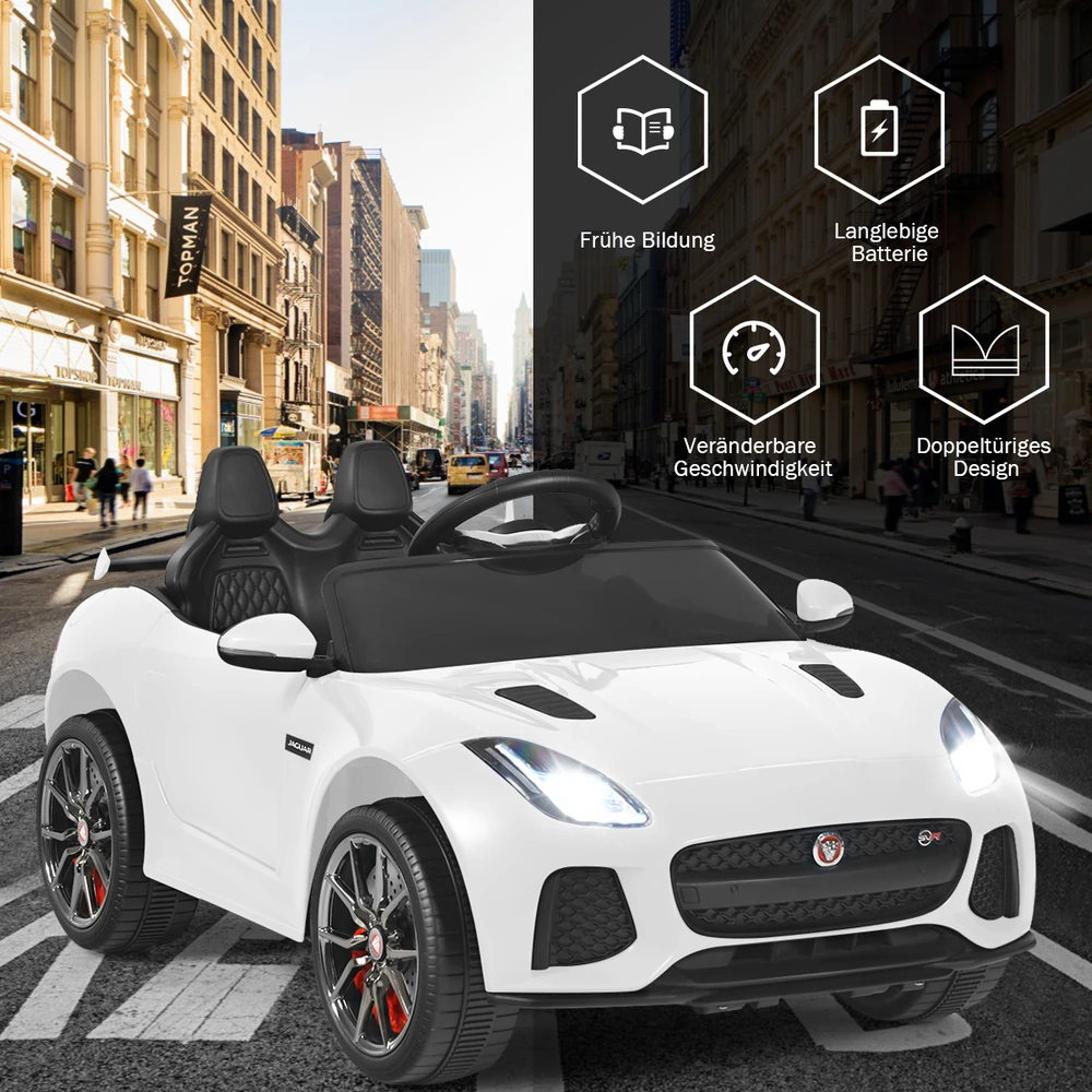 Elektrinis vaikų automobilis baltas