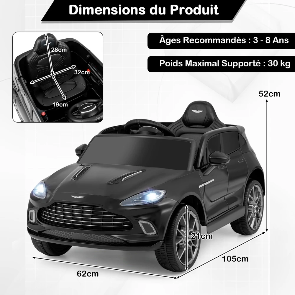 Elektrinis vaikų automobilis juodas