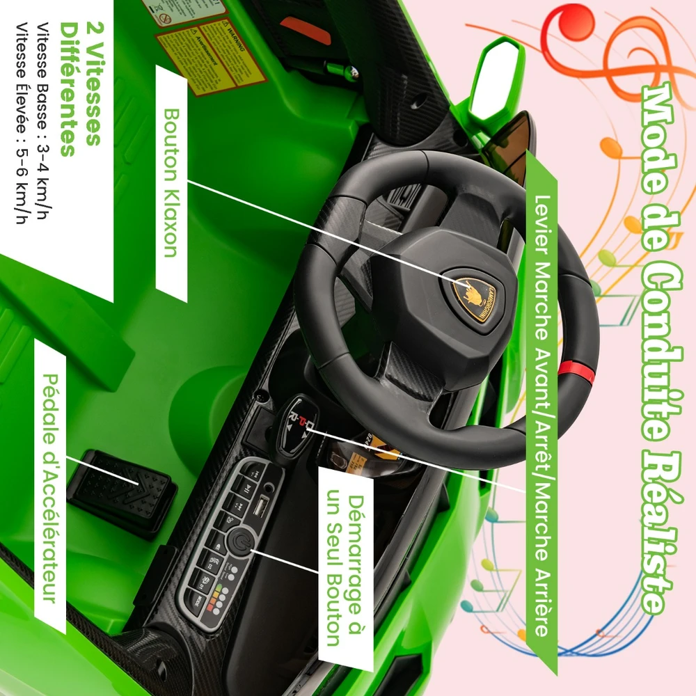 Elektrinis vaikų automobilis Žalias