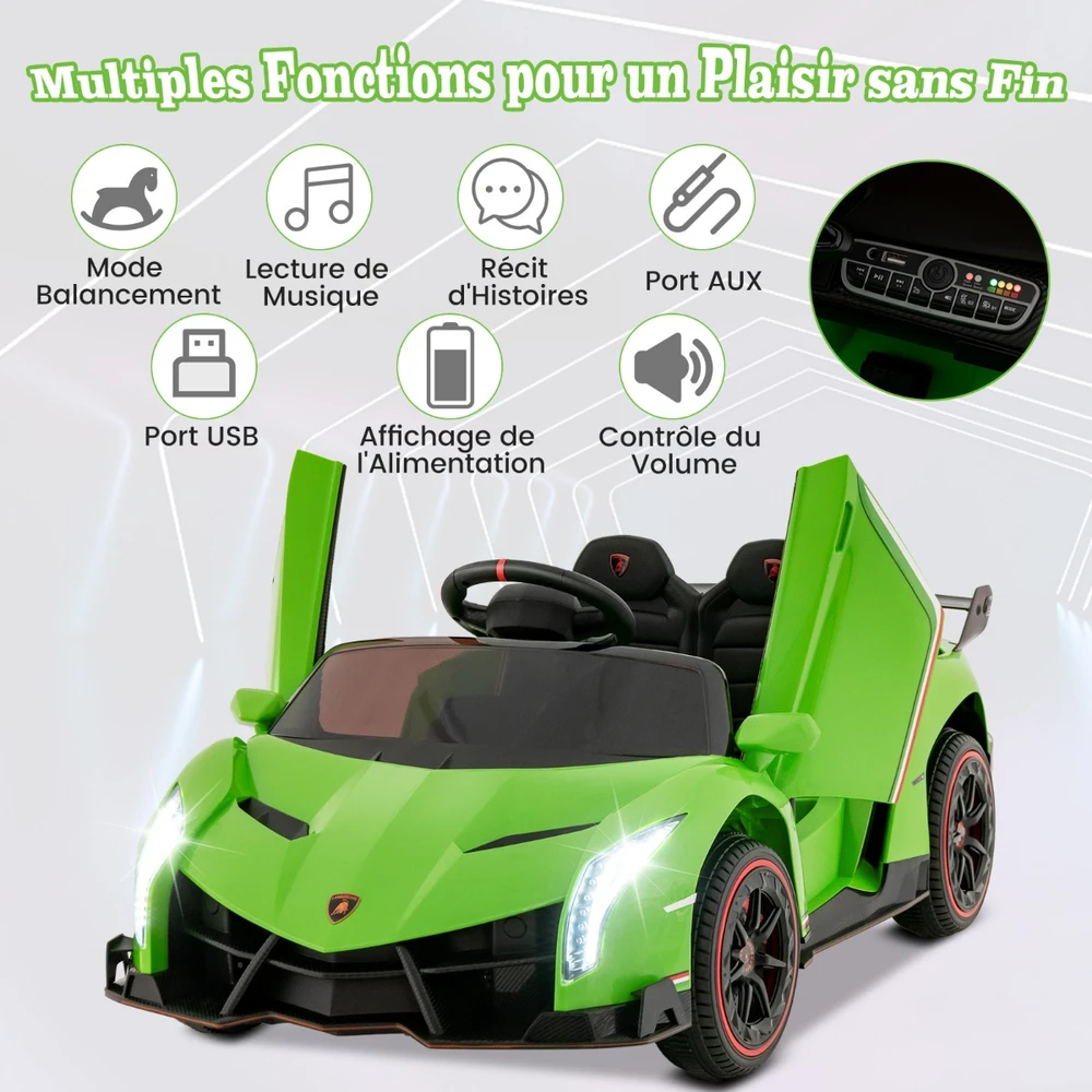 Elektrinis vaikų automobilis Žalias