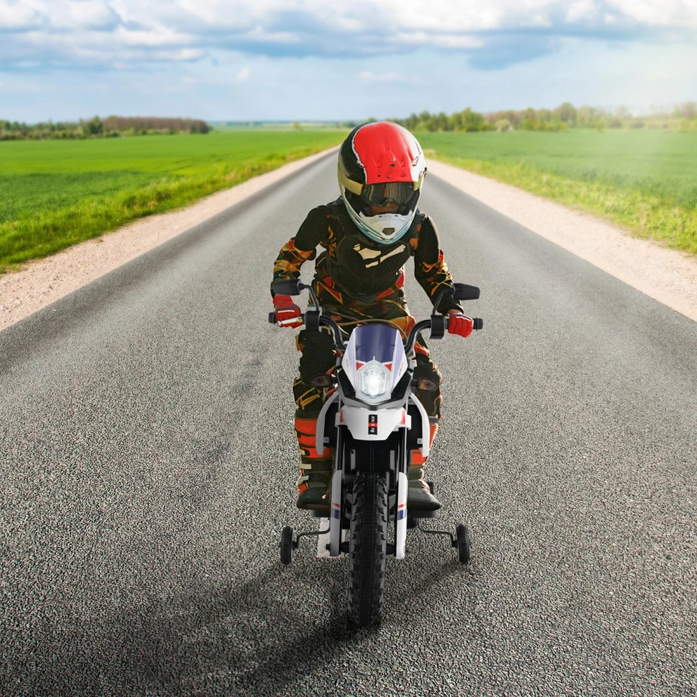 Elektrinis vaikų motociklas Baltas