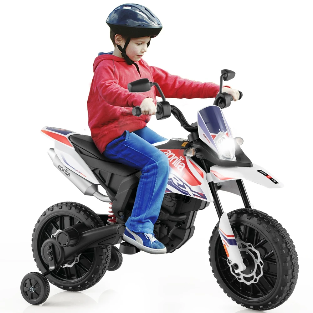Elektrinis vaikų motociklas Baltas