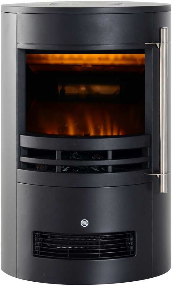 HOMCOM LED elektrinis židinys su liepsnos efektu 900/2000W 41x41x64,5cm