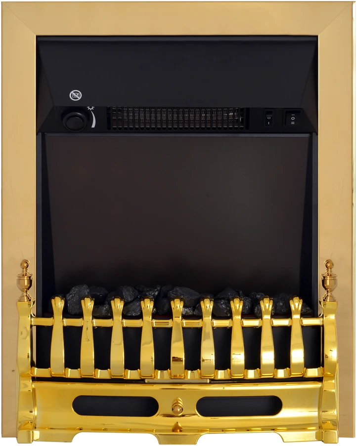 Homcom Elektrinis židinys 1000/2000W 48,2 x 18,5 x 59,2 cm - Auksinis