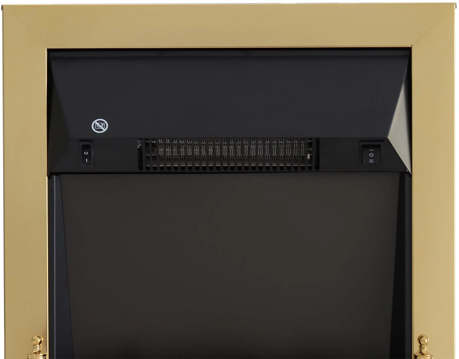 Homcom Elektrinis židinys 1000/2000W 48,2 x 18,5 x 59,2 cm - Auksinis