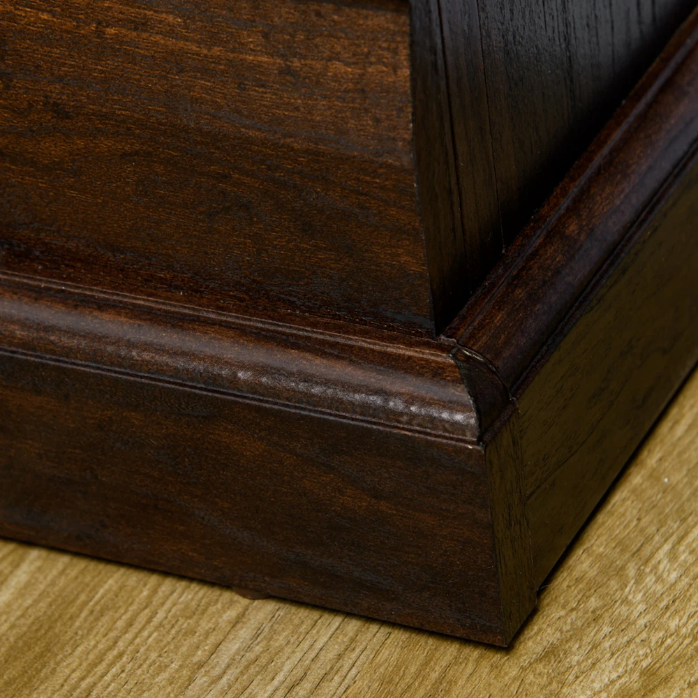 Elektrinis židinys su lentyna, 1800 W, tamsiai rudas, 80 × 21,6 × 67,8 cm