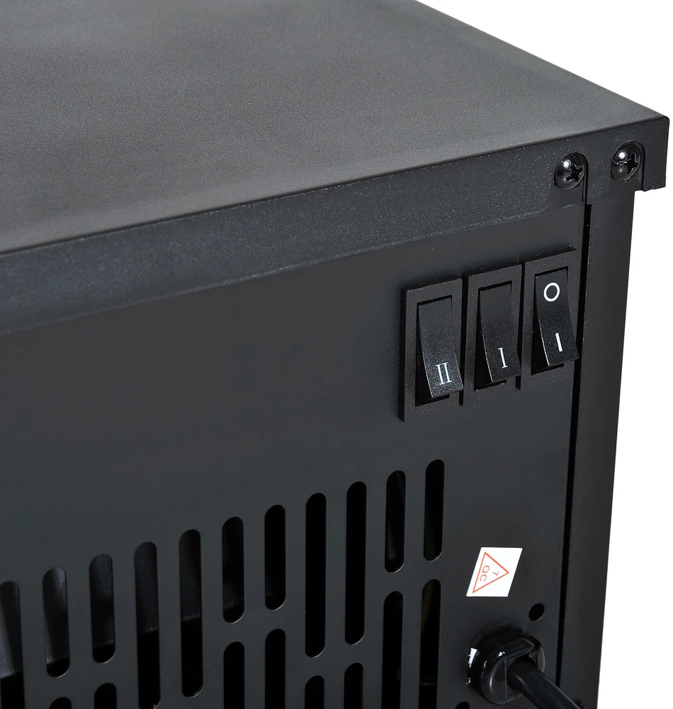 Homcom Elektrinis židinys 600/1200W, juoda, 34x17x31 cm
