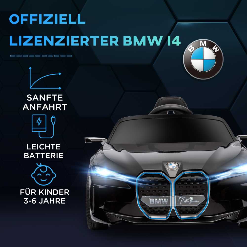 HOMCOM vaikų elektrinio automobilio nuotolinio valdymo žibintai MP3 grotuvas 3-5 km/val