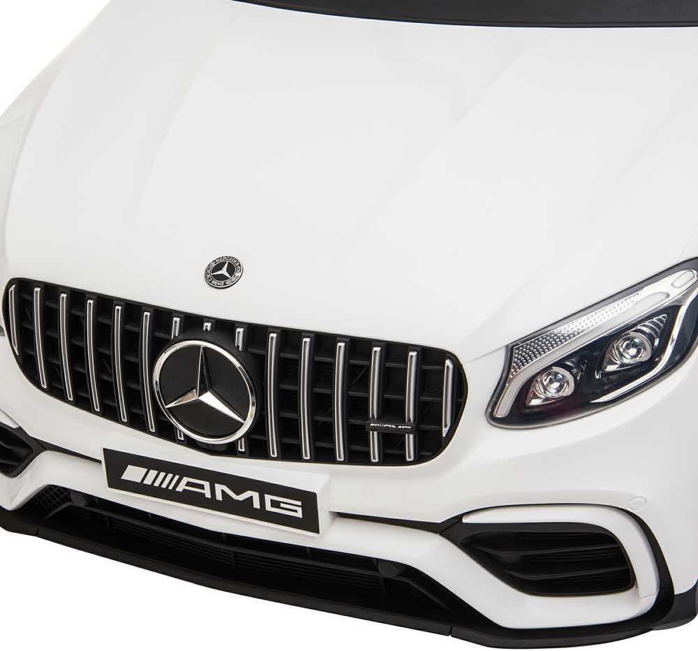 Homcom Mercedes-Benz AMG GLA45 licencijuotas vaikiškas elektrinis automobilis su nuotolinio valdymo pulteliu, MP3, saugos diržais, 37-60 mėn., baltos spalvos
