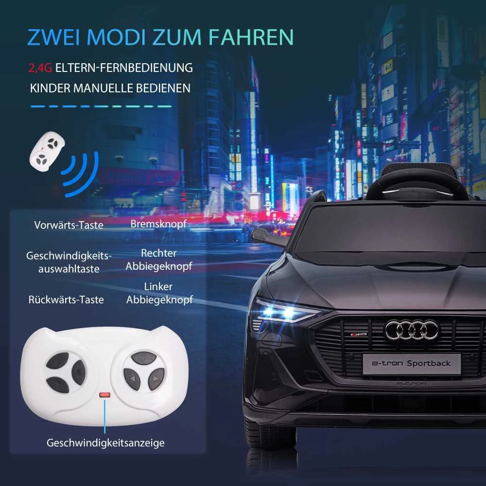 HOMCOM vaikiškas elektromobilis su nuotolinio valdymo pulteliu, saugos diržu, muzikos grotuvu (MP3/USB/TF), 3–5 metų vaikams