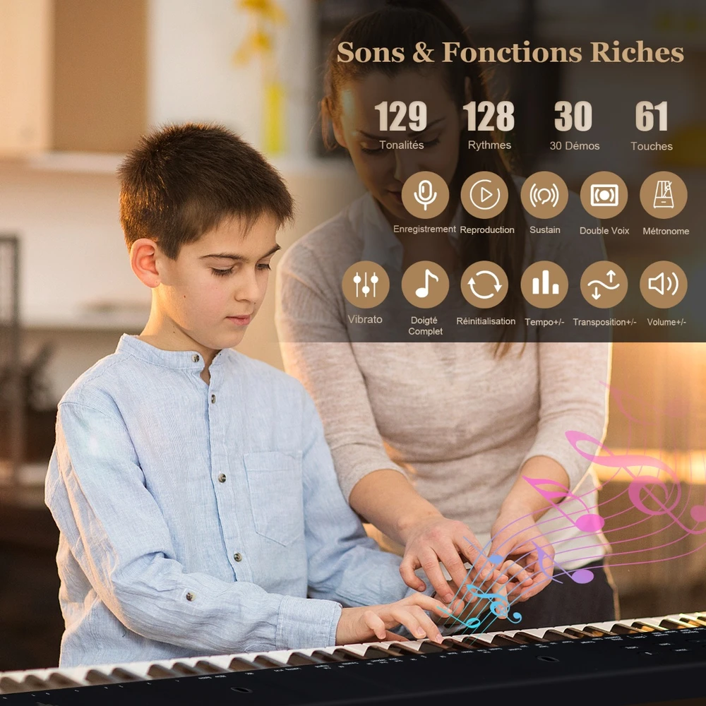 Elektroninė klaviatūra 61 klavišų