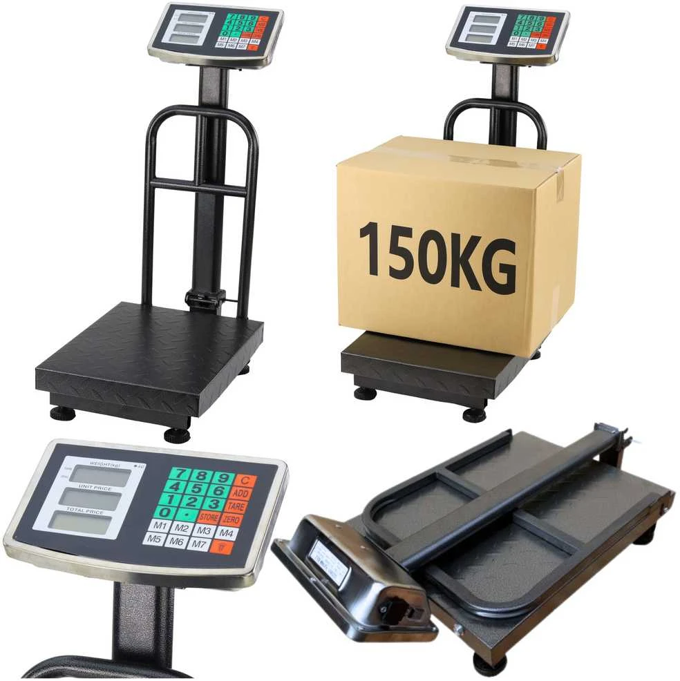 Lean Elektroninės platforminės svarstyklės 150 kg su LCD ekranu