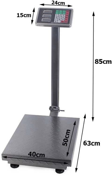 Elektroninės platforminės svarstyklės 300 kg su LCD ekranu