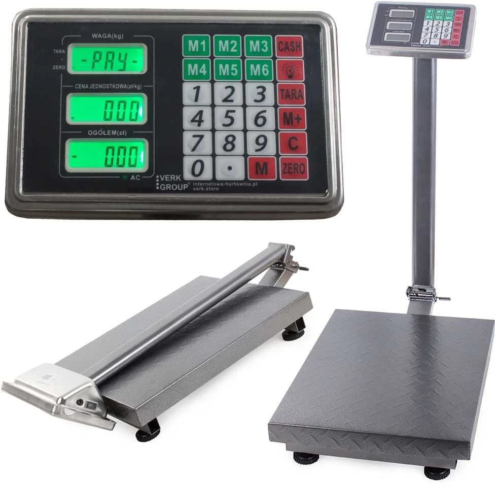 Elektroninės platforminės svarstyklės 300 kg su LCD ekranu