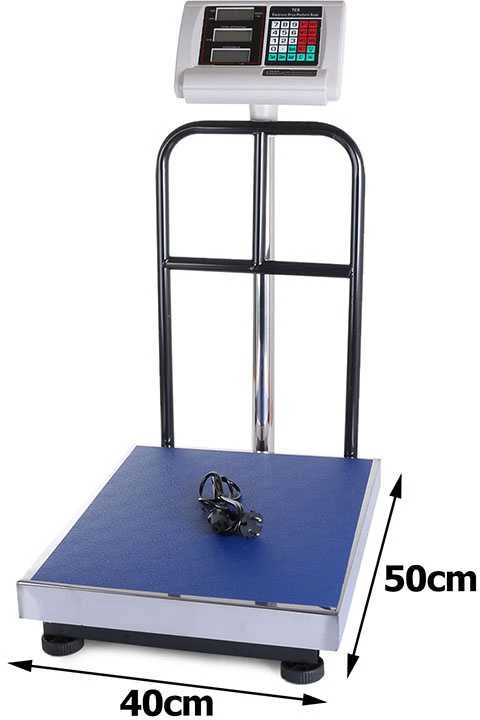 Elektroninės platforminės svarstyklės su atrama, 300 kg, 40x50 cm