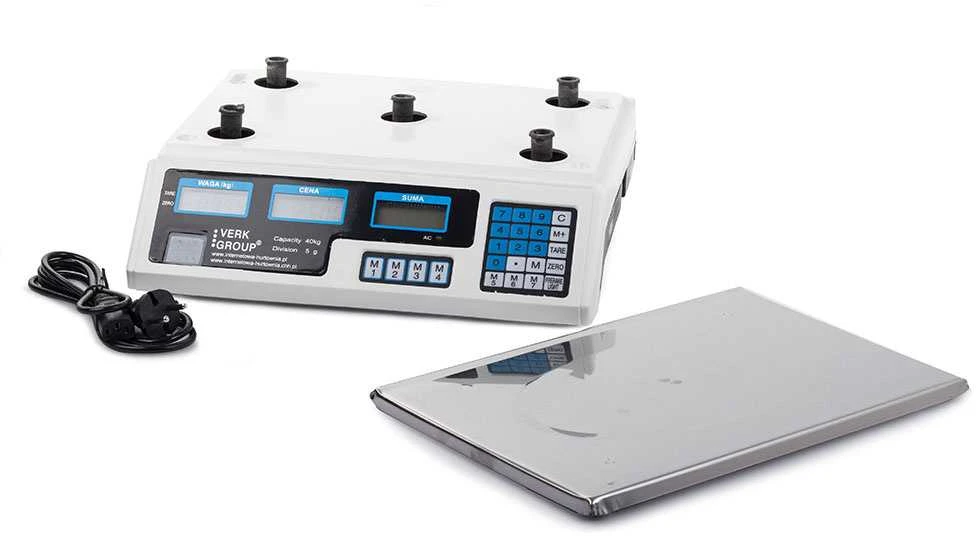 Virtuvinės svarstyklės Verk Elektroninės svarstyklės su skaičiuotuvu 40kg/5g