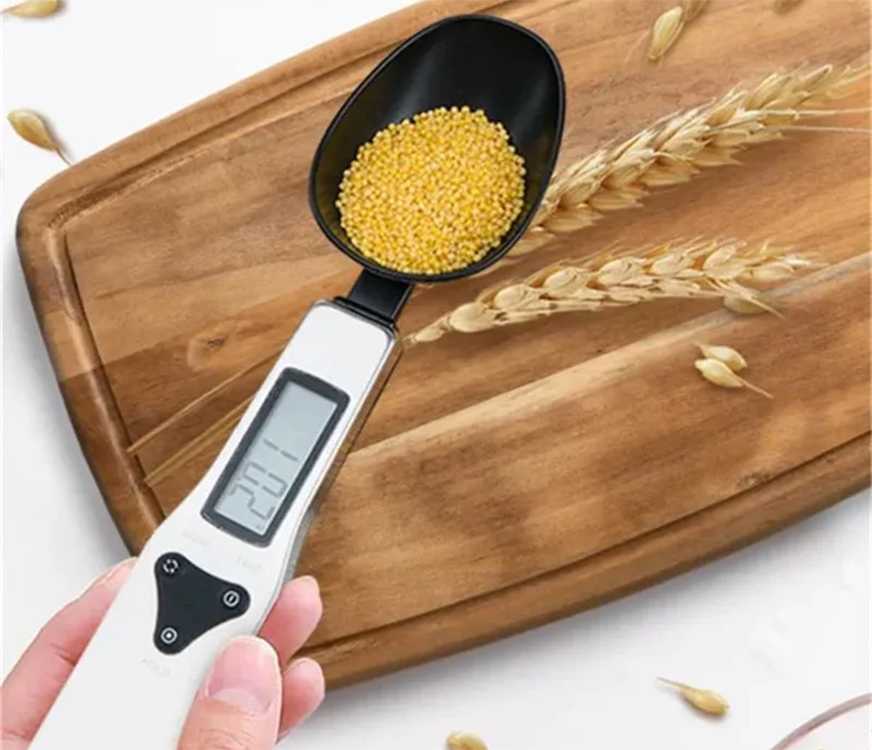 Elektroninės virtuvės šaukšto svarstyklės LCD, 500g