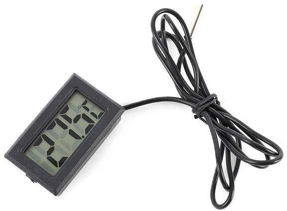Elektroninis automobilio termometras su LCD ekranu ir 100 cm jutikliu