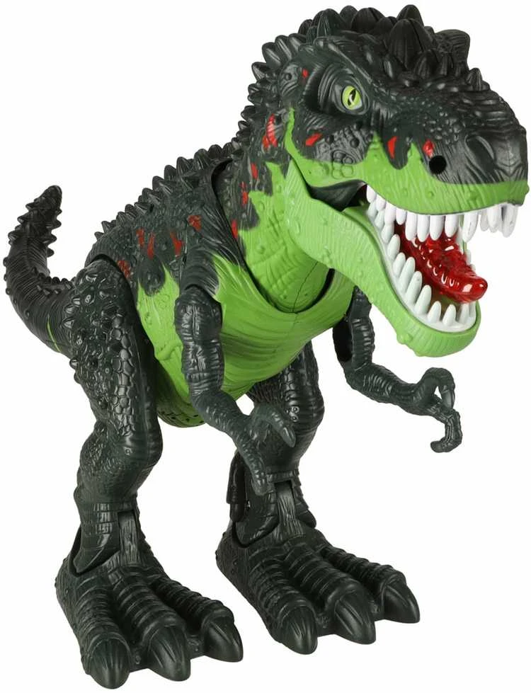 Ikonka T-REX elektroniniai dinozauro pasivaikščiojimai riaumoja žaliai