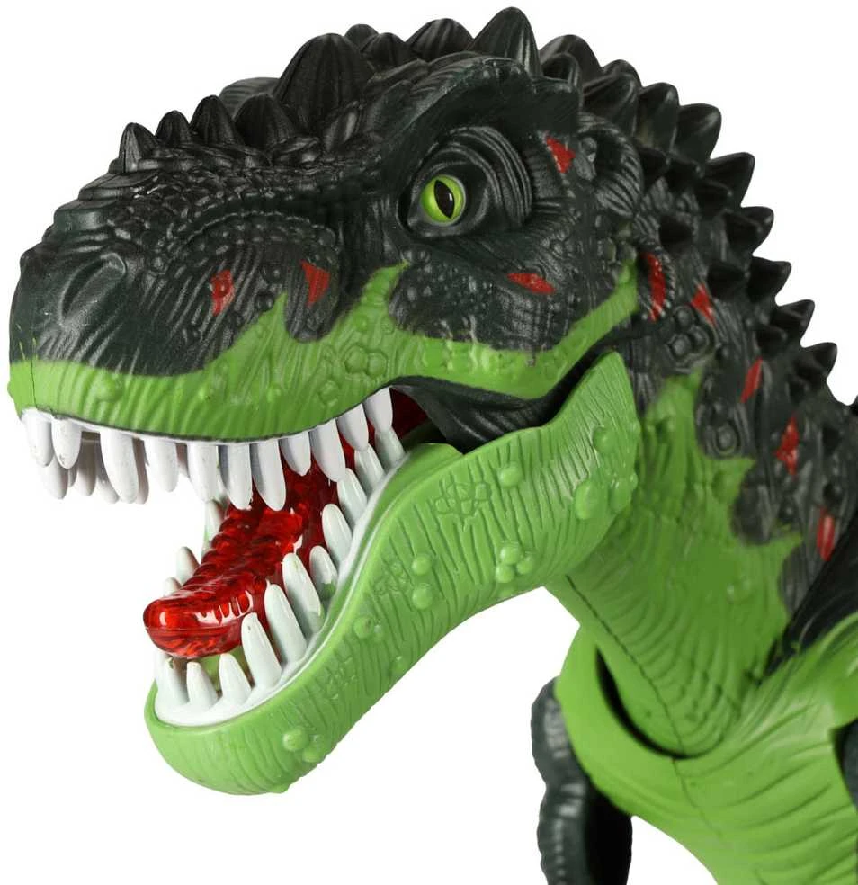Ikonka T-REX elektroniniai dinozauro pasivaikščiojimai riaumoja žaliai