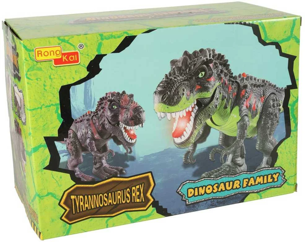 Ikonka T-REX elektroniniai dinozauro pasivaikščiojimai riaumoja žaliai