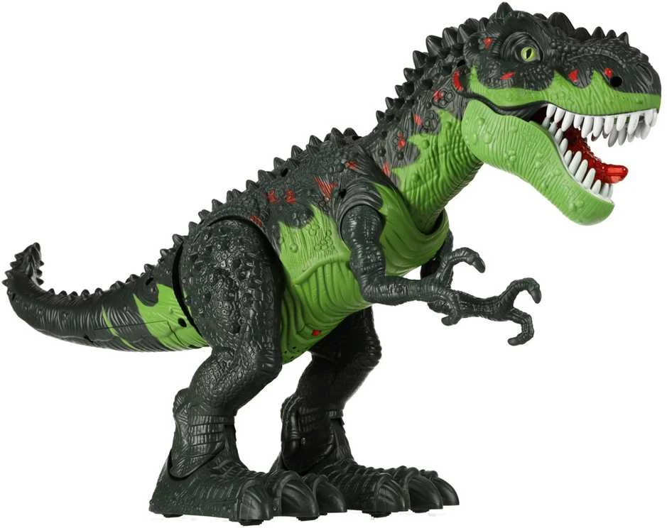 Ikonka T-REX elektroniniai dinozauro pasivaikščiojimai riaumoja žaliai