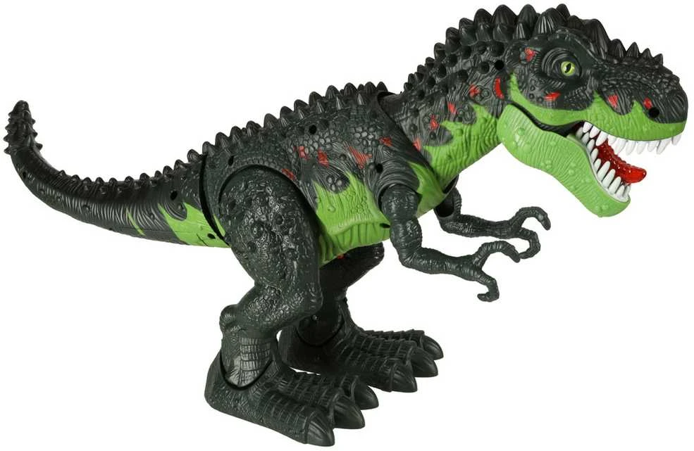 Ikonka T-REX elektroniniai dinozauro pasivaikščiojimai riaumoja žaliai