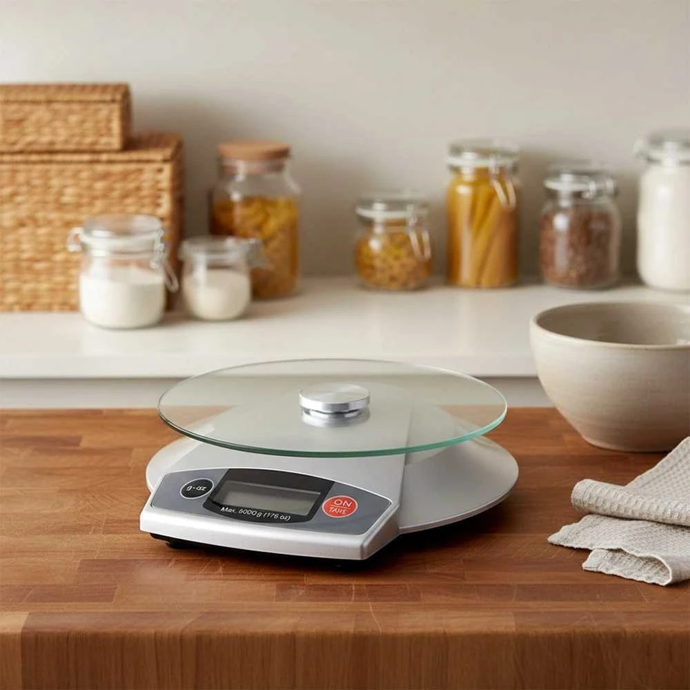 Orion Virtuvinės svarstyklės Stiklinės 5kg LCD