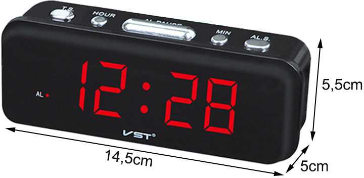 Verk Group Elektroninis žadintuvas su LED ekranu 14,5x5,5 cm