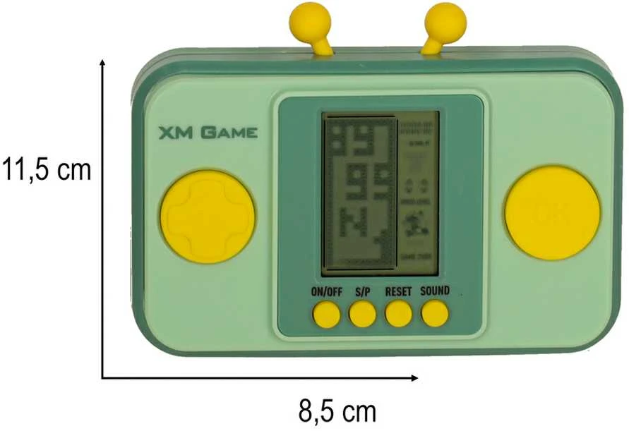 Elektroninių arkadinių žaidimų nešiojamoji konsolė žalia
