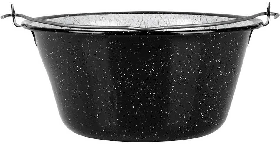 Orion Emaliuotas katilas 9,5 l - Juodas/baltas, su kabinimo rankena