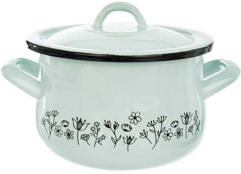 Orion Puodas emaliuotas su dangčiu mėlyna LOUKA 16 cm, 2,3 l
