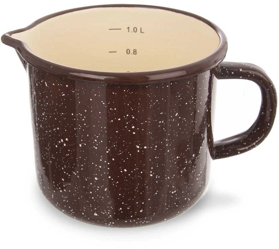 Orion Emaliuotas Puodelis 1,2 l Rudas su Matavimo