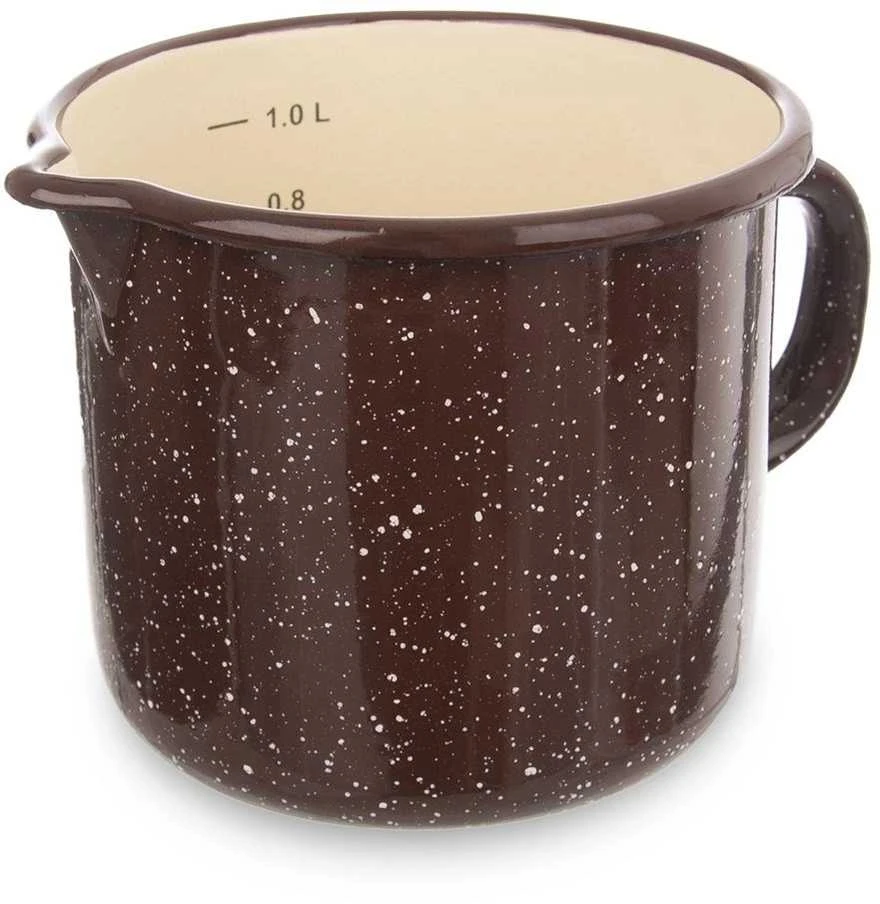 Orion Emaliuotas Puodelis 1,2 l Rudas su Matavimo
