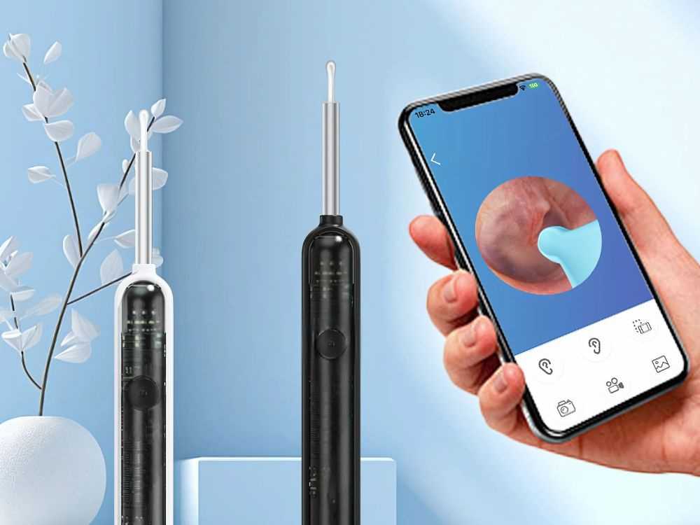Endoskopas otoskopas su WiFi kamera ausų valymui
