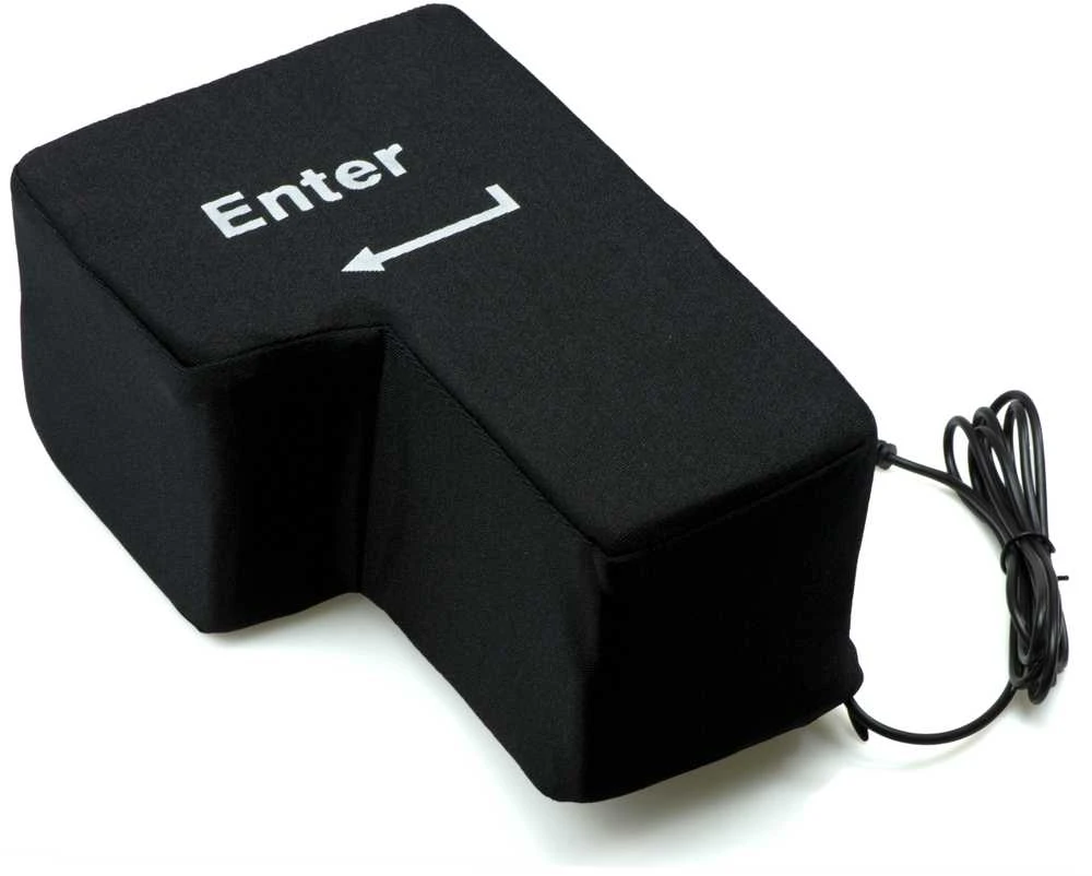 Ikonka ENTER klavišas didelė antistresinė USB pagalvėlė