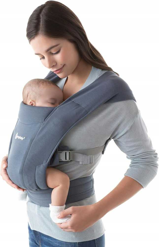 Ergobaby Embrace ergonominė nešioklė naujagimiams 3,2–11,3kg, Oxford Mėlyna, BCEMAOXBLU