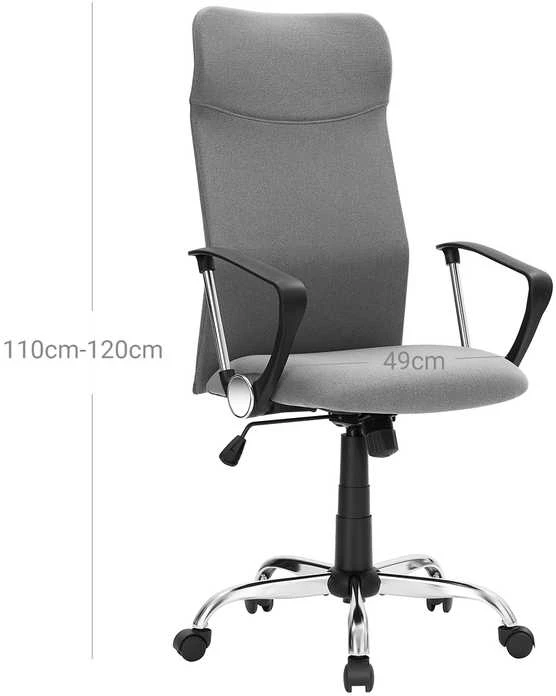 Songmics Ergonomiška biuro kėdė pilka
