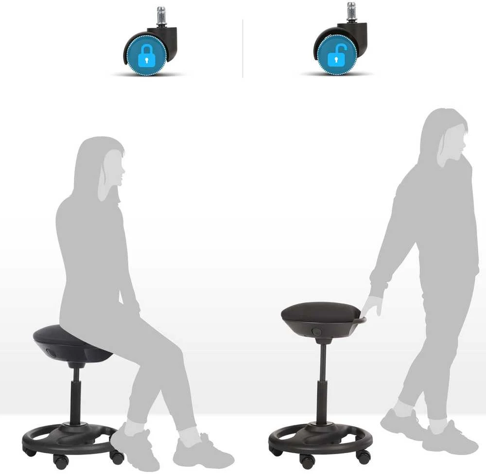 Songmics Reguliuojamo aukščio ergonomiška darbo taburetė