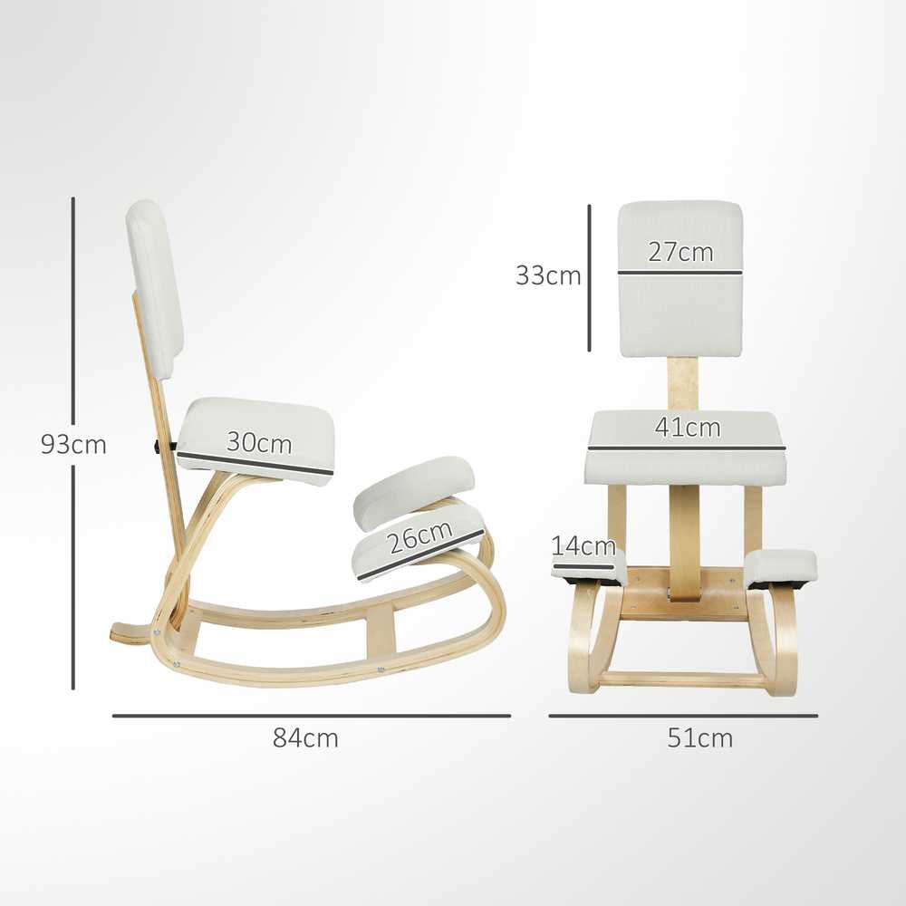 Ergonomiška kėdė kreminė