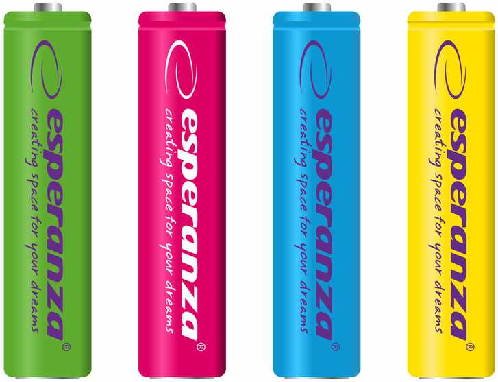 Esperanza EZA107 Įkraunama baterija Ni-MH AAA 1000MAH x4
