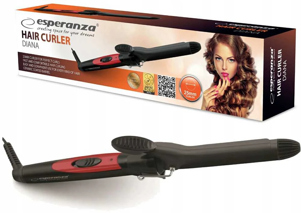 Curling iron Esperanza Diana EBL005 (25W, juodos spalvos)